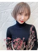PAcuTA. ミルクティーベージュ　ふんわりショート