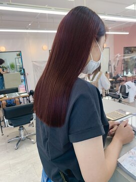 ケーオーエスピンク(K O S pink) ブリーチなし艶感レッド