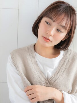 キャリコ(calico) 《calico》＊Aラインのミニボブ☆韓国ヘア＊ピンクグレージュ＊