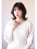 大人可愛い20代30代40代似合わせカットイメチェン流しバング