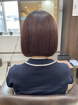 アプシー 三田駅前店(Apsee) ミニボブ×赤味カラー◎