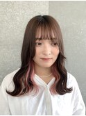 インナーカラーベビーピンク!