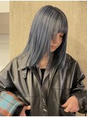 くすみブルーカラー（ブリーチ２回）