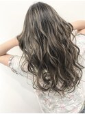 西海岸風ハイライトグラデーション/かき上げヘア