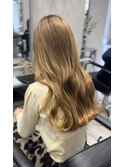 韓国風/コテ巻き/レイヤー/ブロンドカラー/本厚木
