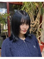 ヲタク(wotaku.)&nbsp;ブルーブラック黒髪カラーネイビーブルーダークグレーレイヤー