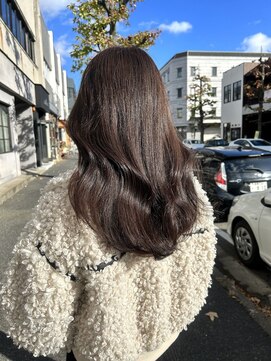 チャプター 問屋町(chapter) ケアブリーチなしグレージュブラウン顔まわりレイヤーカット韓国