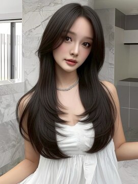 ランテルディ 渋谷(LANTERDIT) ブリーチ無し　グレージュ　レイヤー　トリートメント