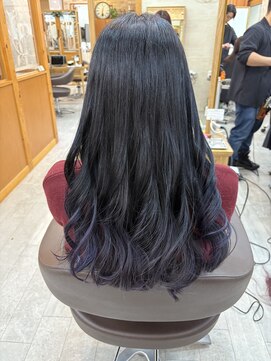 シャンティ 琴似店(Shanti) ブルーブラック×パープルのグラデーション