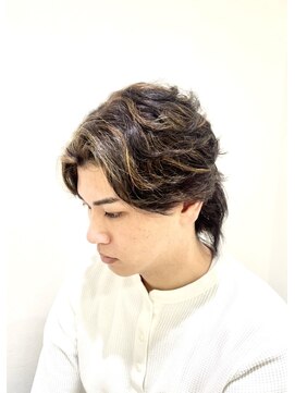 バーチ バイ クロップエス(BIRCH by crop es) 【欧米風メンズハイライト×フェザーパーマ】ダークブラウン