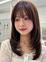 アッシュ 新杉田店(Ash)&nbsp;新杉田レイヤーカット韓国ダブルカラー顔周り前髪カットボブ