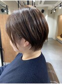 耳掛けショートボブ