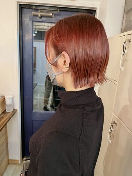 リブ(Lib) 【Lib】切りっぱなし外はねボブ×大人かわいい暖色艶カラー