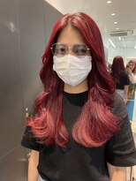 ロンドシエル 横浜(Lond ciel)&nbsp;ケアブリーチ/ハイトーン/オレンジレッド/韓国顔周り/横浜