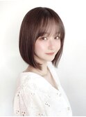 ボブウルフ外国人風カラー韓国ツヤカラー透明感20代30代40代