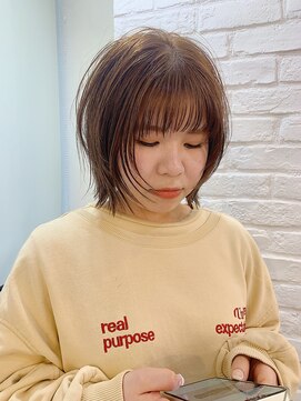 トッカ ヘアアンドトリートメント 難波店 ボブウルフ/レイヤーボブ/切りっぱなしボブ/30代40代50代/難波