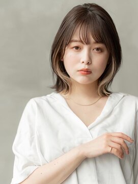 イオ 本厚木(io) レイヤーボブインナーカラーフルバンク似合わせカットイメチェン