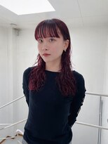 ゾーイ(ZOEY)&nbsp;ブリーチパーマとブリーチ履歴を活かしたワインレッドカラー
