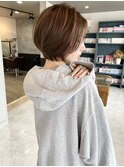 【大人ショートカット】ひし形ショートボブ前髪あり20代30代40代