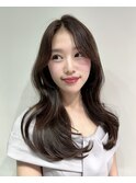 韓国レイヤーヨシンモリ小顔前髪センターパート　オルチャン