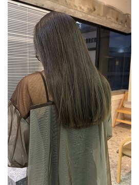 ヌー 代官山(nuu) イメチェンオリーブカーキグレージュロング