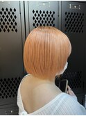 ペールオレンジ/オレンジベージュ/ボブ