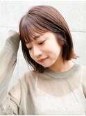 黒髪/ボブルフ/ネビージュ/小顔/ワンレン/浦和/髪質改善/前髪