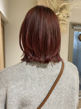 クーナバイトマト 横浜(Cuna by TOMTO) 【RYOSUKE】ボブレイヤー_レイヤーカット_ピンクブラウン