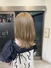 【デザインカラー&ケア】カット+3Dハイライトカラー+4STEPケア￥17800~