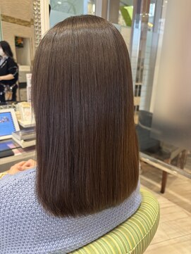 ビス ヘア アンド ビューティー 西新井店(Vis Hair＆Beauty) 30代40代髪質改善ココアブラウン艶感ストレート縮毛矯正