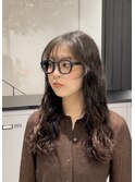 ロングパーマ×フェイスレイヤー