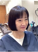 ローグラデーションボブベージュブラウン