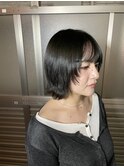 切りっぱなしボブレイヤーボブハッシュカット