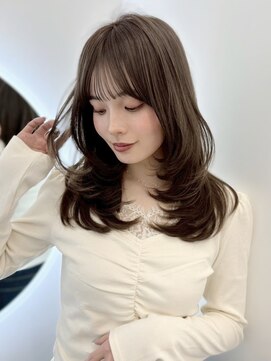 フォンズ(FONS) 透明感ベージュカラー/ワンカール/ロングレイヤー/顔周りカット