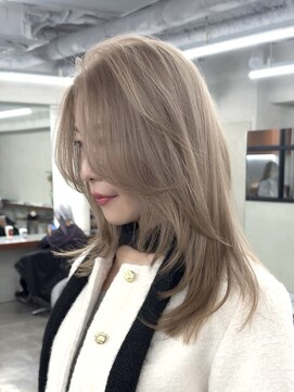 ニコ トウキョウ 渋谷(nico TOKYO) ブロンドグレージュダブルカラーハイトーン韓国レイヤー