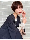大人可愛い20代30代40代50代小顔◎横顔まで綺麗なショートボブ
