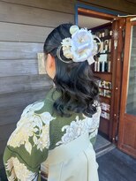 ナンバーエイト(number eight)&nbsp;編み込みアップスタイルヘアセット成人式ヘアセットハーフアップ
