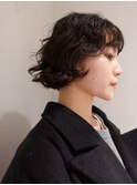 名古屋/ミルクティーブロンド/ダークブルー/デジタルパーマ