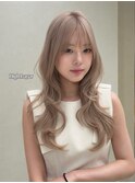 韓国風ロングレイヤーで動きのあるスタイル