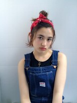 外はねアンニュイカール×バンダナお団子アレンジ！