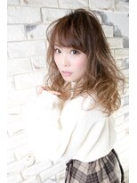 ヘア デザイン ハルプ(hair design HALB)&nbsp;キュート　ウェーブ　ミディ