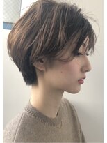 アコロン(acoron)&nbsp;小顔ショート×オリーブカラー×ハイライトカラー×イルミナ2