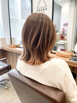 ピークス(PEAKS)&nbsp;大人かわいいくびれヘア/ボブウルフレイヤー/ハイライト