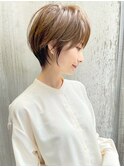 前下がり/絶壁解消/ひし形/大人ショートボブ/30代/40代★猪狩★
