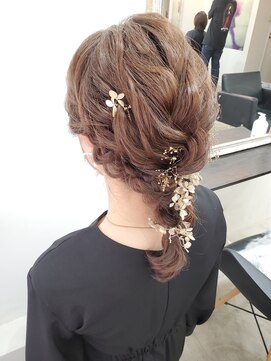 セット バイ エムビューティー(Set by M.beauty) 編みおろしアレンジ◇パーティーヘアセット◇ヘアセット/メイク