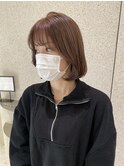 ラベンダーベージュ×ワンカールボブ