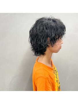 タグ(#tag) #マッシュボブ×パーマ×アッシュブラック