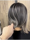 バレイヤージュ/ダブルカラー/グレージュ/ボブ/カット/大船駅