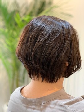 ビオヘアー(bio hair) 大人女性ショートボブ×白髪染めグレージュ