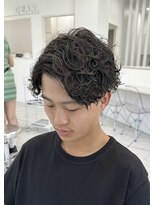 エース 岡崎店(Ace)&nbsp;波巻きパーマ　ツーブロック　センターパート